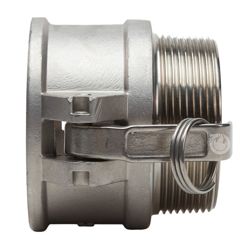 Stainless Steel 3" Female Camlock x 3" Male NPT (USA)