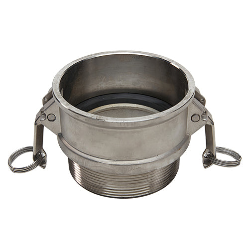 Stainless Steel 4" Female Camlock x 3" Male NPT (USA)