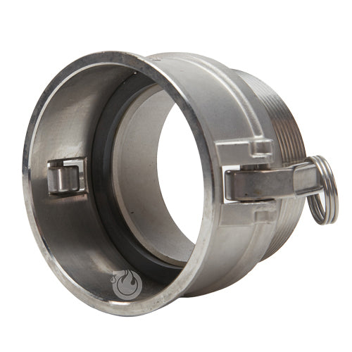 Stainless Steel 4" Female Camlock x 3" Male NPT (USA)