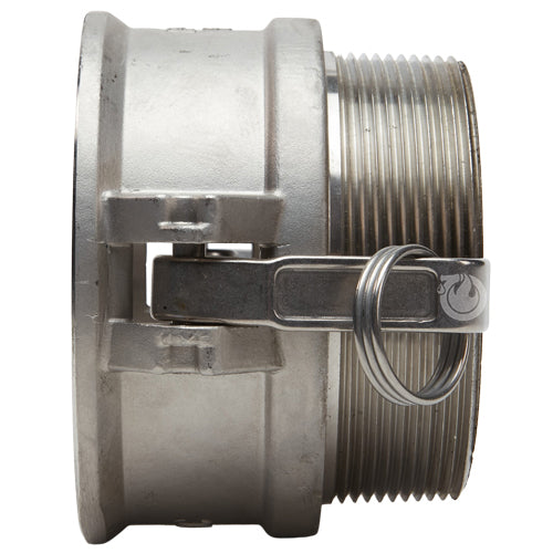 Stainless Steel 4" Female Camlock x 3" Male NPT (USA)