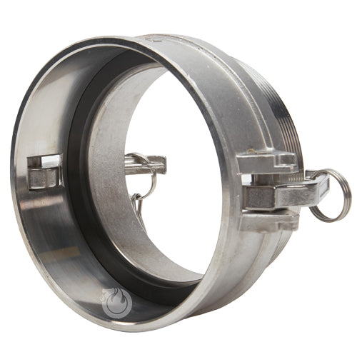 Stainless Steel 6" Female Camlock x 6" Male NPT (USA)