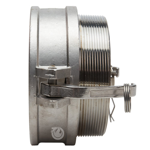 Stainless Steel 6" Female Camlock x 6" Male NPT (USA)