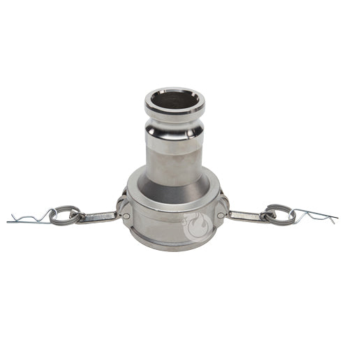 Stainless Steel 3" Female Camlock x 2" Male Camlock (USA)