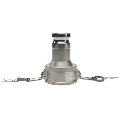Stainless Steel 3" Female Camlock x 2" Male Camlock (USA)