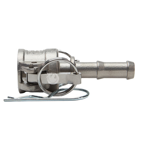 Stainless Steel 1/2" Female Camlock to Hose Shank