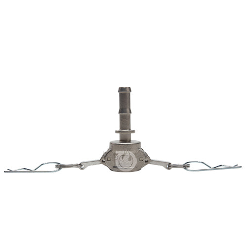 Stainless Steel 1/2" Female Camlock to Hose Shank