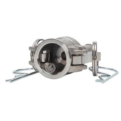 Stainless Steel 1/2" Female Camlock to Hose Shank (USA)