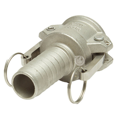Stainless Steel 1" Female Camlock to Hose Shank