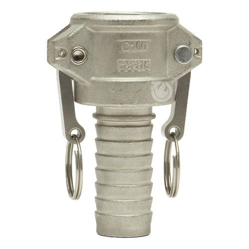Stainless Steel 1" Female Camlock to Hose Shank