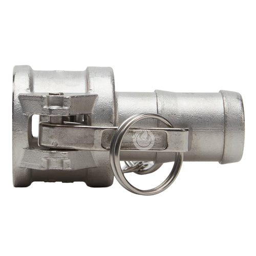 Stainless Steel 1 1/4" Female Camlock to Hose Shank