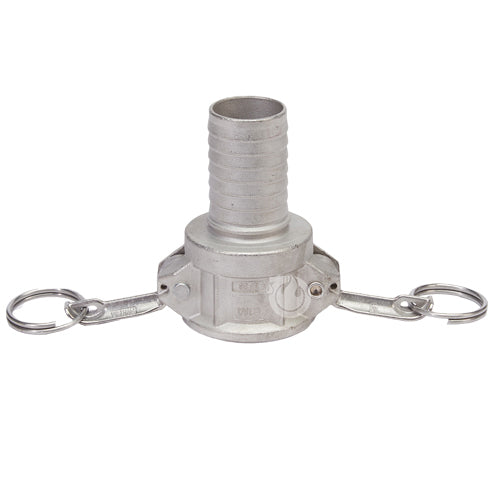 Stainless Steel 1 1/2" Female Camlock to Hose Shank