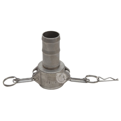 Stainless Steel 1 1/2" Female Camlock to Hose Shank (USA)