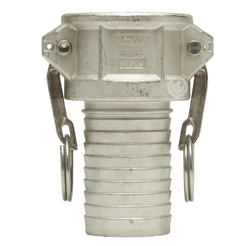 Stainless Steel 2" Female Camlock to Hose Shank
