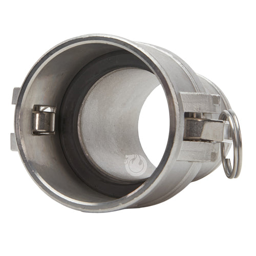 Stainless Steel 2 1/2" Female Camlock to Hose Shank (USA)