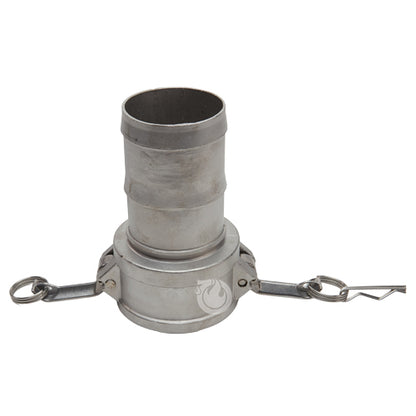 Stainless Steel 3" Female Camlock to Hose Shank (USA)