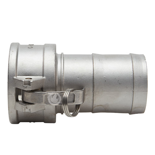 Stainless Steel 3" Female Camlock to Hose Shank (USA)