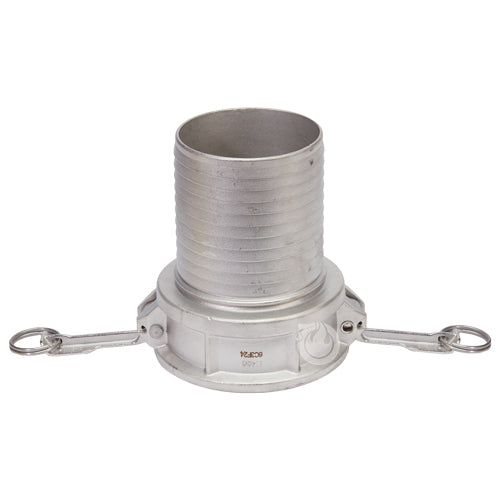 Stainless Steel 4" Female Camlock to Hose Shank