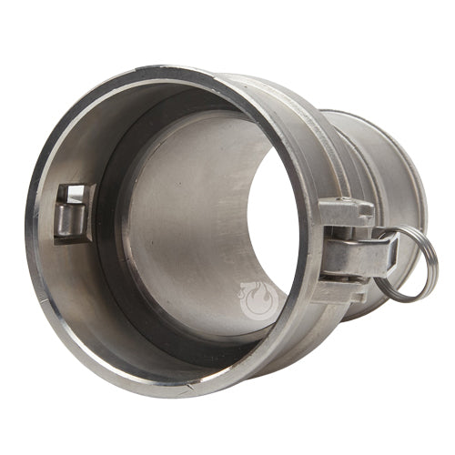 Stainless Steel 6" Female Camlock to Hose Shank (USA)