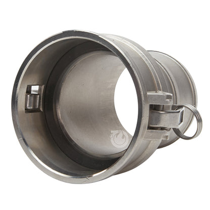 Stainless Steel 6" Female Camlock to Hose Shank (USA)