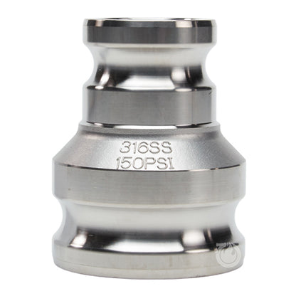 Stainless Steel 2" Male Camlock x 3" Male Camlock (USA)