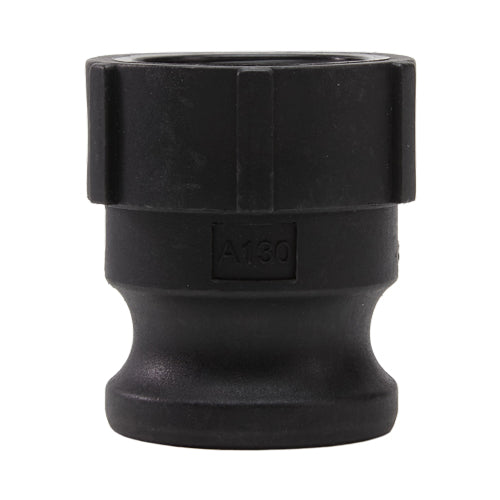 Plastic 1 1/2" Male Camlock x 1 1/4" Female NPT