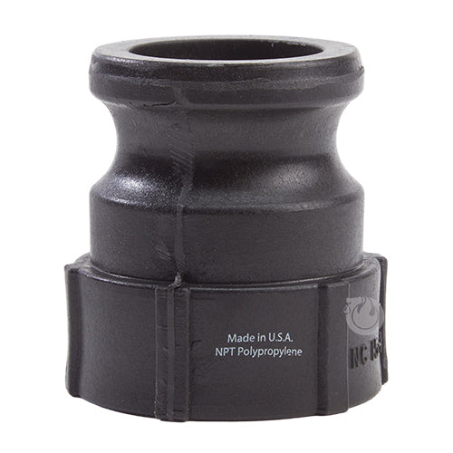 Plastic 1 1/2" Male Camlock x 1 1/2" Female NPT (USA)