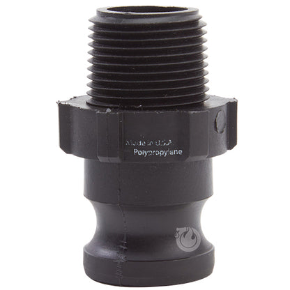 Plastic 1" Male Camlock x 1" Male NPT (USA)
