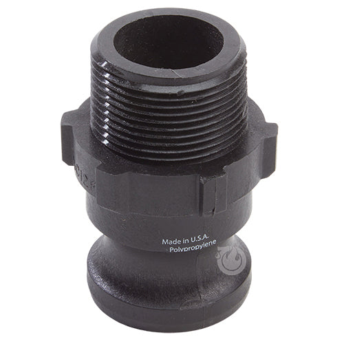 Plastic 1 1/4" Male Camlock x 1 1/4" Male NPT (USA)