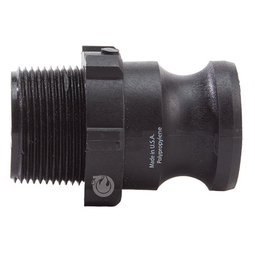 Plastic 1 1/4" Male Camlock x 1 1/4" Male NPT (USA)