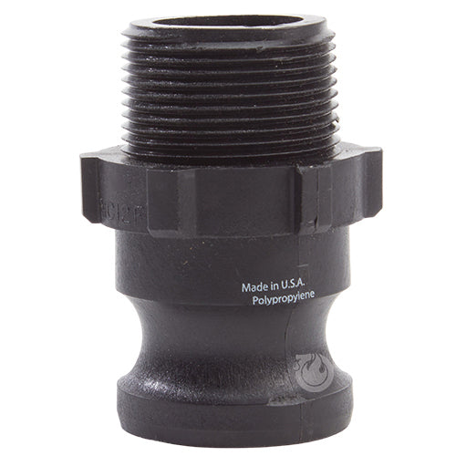 Plastic 1 1/4" Male Camlock x 1 1/4" Male NPT (USA)