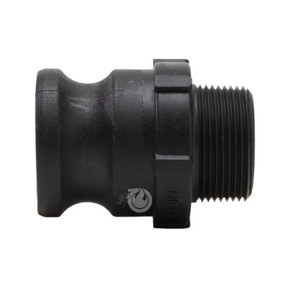 Plastic 1 1/2" Male Camlock x 1 1/4" Male NPT