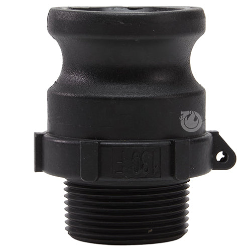 Plastic 1 1/2" Male Camlock x 1 1/4" Male NPT