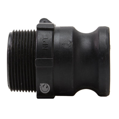 Plastic 1 1/2" Male Camlock x 1 1/2" Male NPT