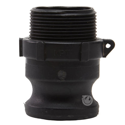 Plastic 1 1/2" Male Camlock x 1 1/2" Male NPT