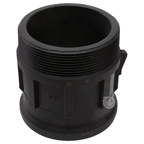 Plastic 4" Male Camlock x 4" Male NPT