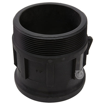 Plastic 4" Male Camlock x 4" Male NPT