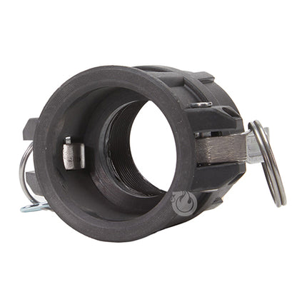 Plastic 1 1/2" Female Camlock x 1 1/2" Female NPT