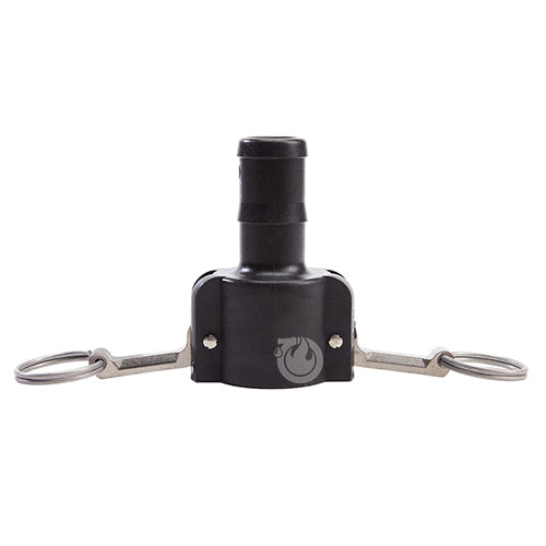 Plastic 1 1/4" Female Camlock to Hose Shank (USA)