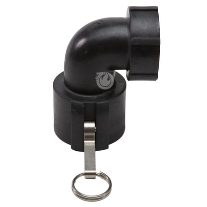 Plastic 2" Female Camlock x 2" Female NPT 90 Degree Elbow
