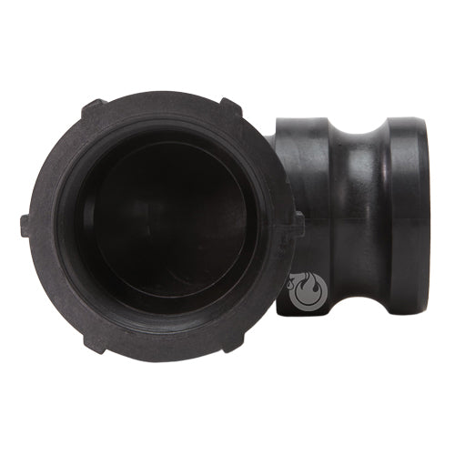 Plastic 2" Male Camlock x 2" Female NPT 90 Degree Elbow