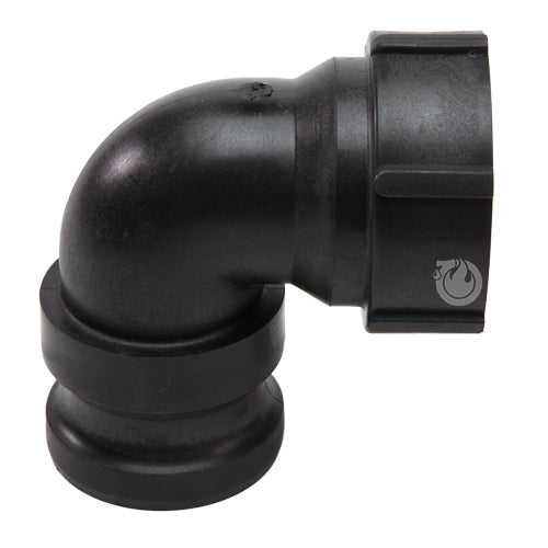 Plastic 2" Male Camlock x 2" Female NPT 90 Degree Elbow