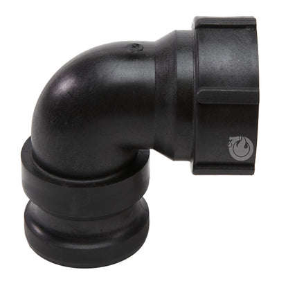 Plastic 2" Male Camlock x 2" Female NPT 90 Degree Elbow