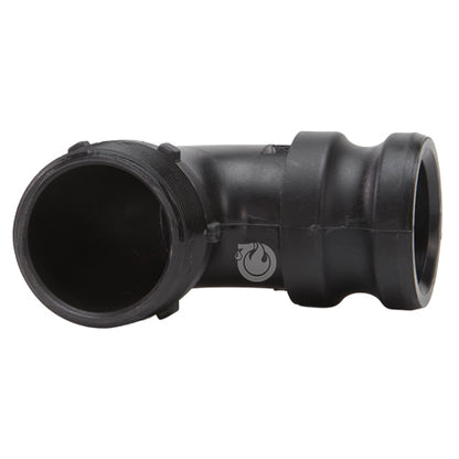 Plastic 2" Male Camlock x 2" Male NPT 90 Degree Elbow