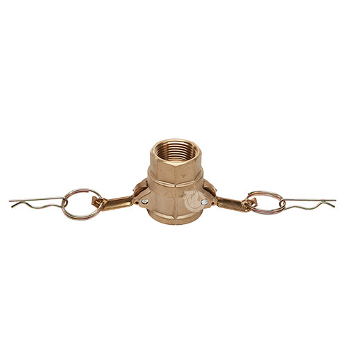 Brass 1 1/4" Female Camlock x 1 1/4" Female NPT (USA)