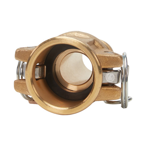 Brass 1 1/4" Female Camlock to Hose Shank