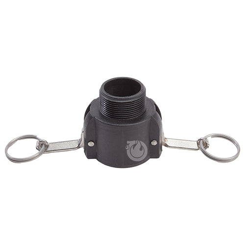 Plastic 1 1/2" Female Camlock x 1 1/2" Male BSP (USA)