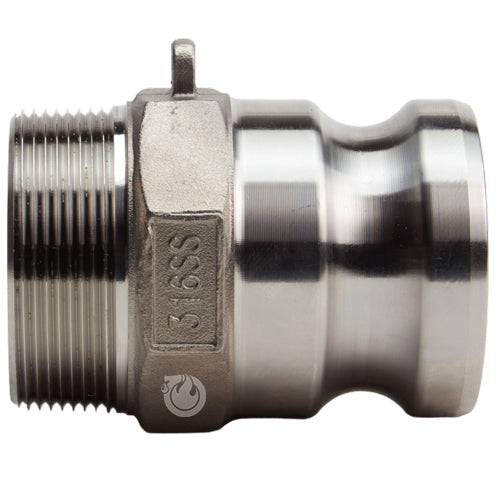 Stainless Steel 2" Male Camlock x 2" Male BSP (USA)