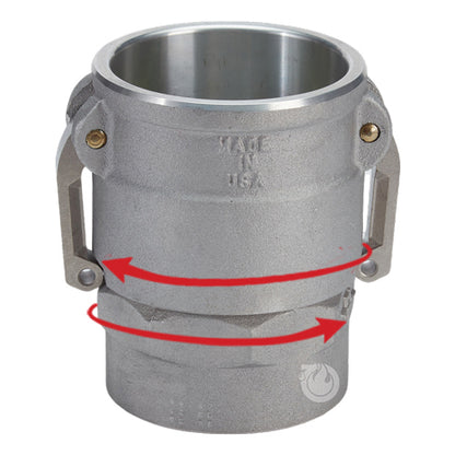 Aluminum 3" Swivel Female Camlock x 3" Female NPT (USA)