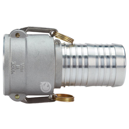 Aluminum 4" Swivel Female Camlock to Hose Shank (USA)