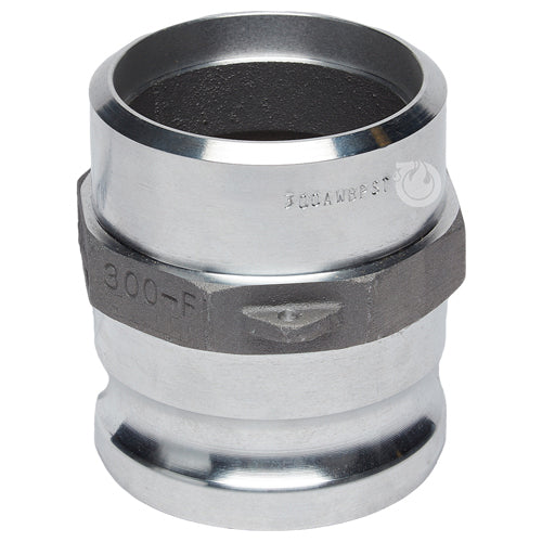 Aluminum 3" Male Camlock Fitting x 3" Schedule 40 Butt Weld Socket